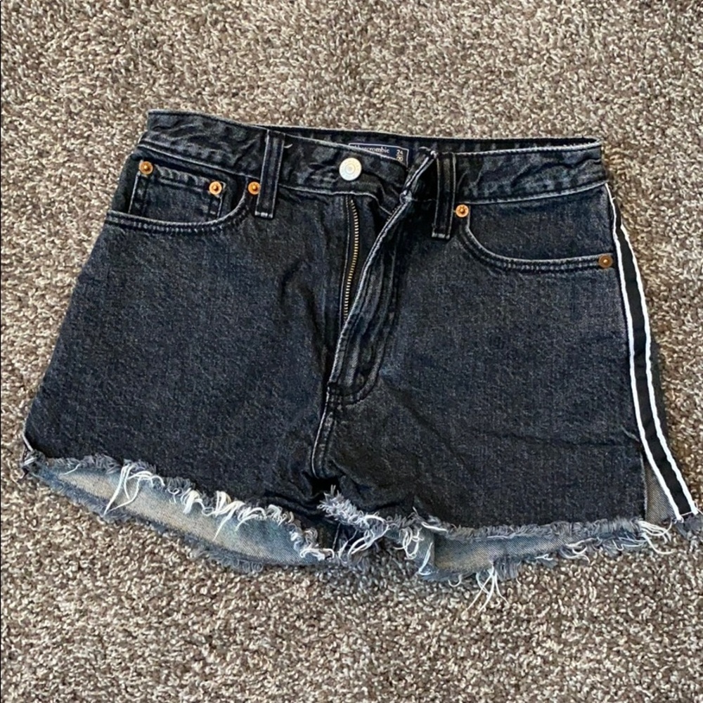 A&F Distressed High-Rise Shorts